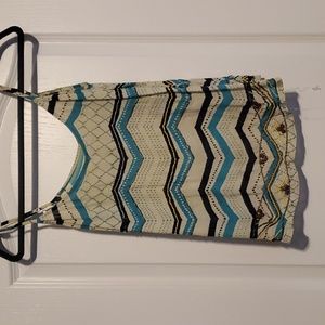 Lucky Brand Adjustable Beaded Tank Top